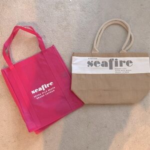 Tote bag set from Kimpton Hotel in Grand Cayman. “Seafire” Never used!